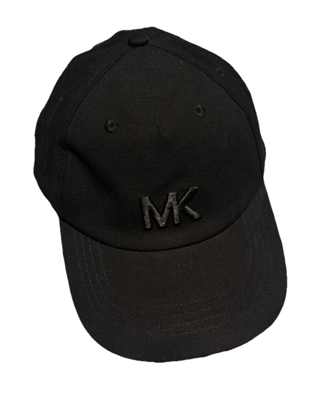 Michael Kors Black Embroidered MK Logo Cap
